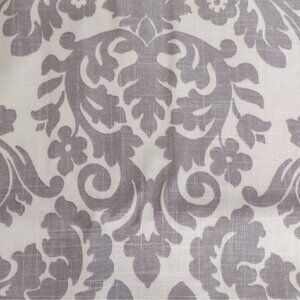 Essence By Waverly Gray On Off White Fabric Drapery Upholstery 2.88 Yds X 54"